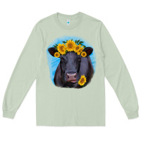 Matcha black angus with sunflower Long Sleeve Tee - RanaPortraitStore