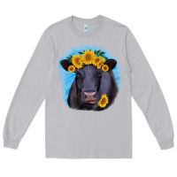 Moon Dust black angus with sunflower Long Sleeve Tee - RanaPortraitStore