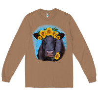 Toasted Coconut black angus with sunflower Long Sleeve Tee - RanaPortraitStore
