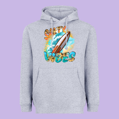 Salty Vibes Heavyweight Hoodie Designed By Fadigitalartstudio