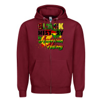Burgundy black history is american history Zipper Hoodie - CowGirlArtShop