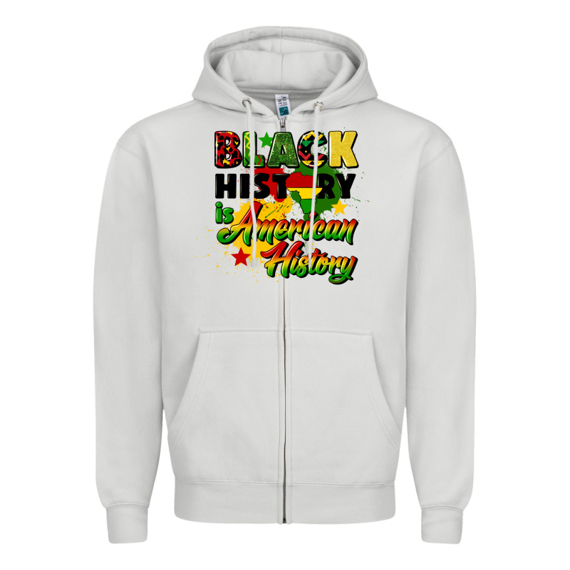 Black History Is American History Zipper Hoodie by CowGirlArtShop | Teevron