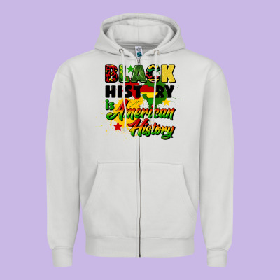 Black History Is American History Zipper Hoodie Designed By Cowgirlartshop