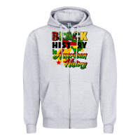 Heather Grey black history is american history Zipper Hoodie - CowGirlArtShop