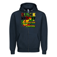 Navy black history is american history Zipper Hoodie - CowGirlArtShop