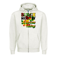 Oatmeal Heather black history is american history Zipper Hoodie - CowGirlArtShop