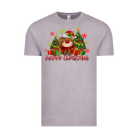 Vintage Zinc merry christmas reindeer Vintage Tee - MaliasSmallBusiness