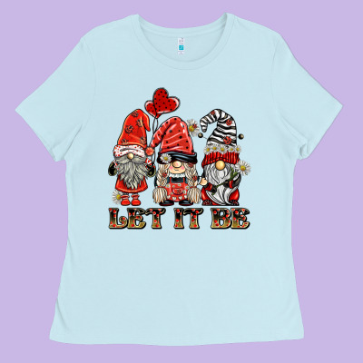 Let It Be Ladybug Gnomies Ladies Tee Designed By Barkaloodesign
