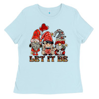 Baby Blue let it be ladybug gnomies Ladies Tee - BarkalooDesign