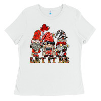 White let it be ladybug gnomies Ladies Tee - BarkalooDesign