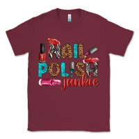 Burgundy nail polish junkie bbs Classic Tee - BundleAndBundleShop