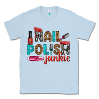 Dusty Blue nail polish junkie bbs Classic Tee - BundleAndBundleShop