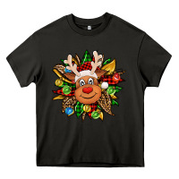 Asphalt Christmas reindeer sunflower Heavy Core Tee - Jasminsmagicworld