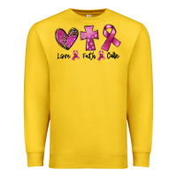 Lemon Love Faith cure Breast Cancer Premium Sweatshirt - FaDigitalArtStudio