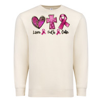 Sandshell Love Faith cure Breast Cancer Premium Sweatshirt - FaDigitalArtStudio