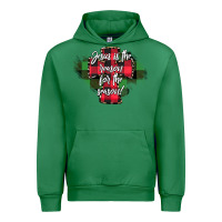 Emerald Jesus is the Reason For The Season Urban Hoodie - CowhideDigitalArt