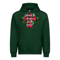 Forest Green Jesus is the Reason For The Season Urban Hoodie - CowhideDigitalArt