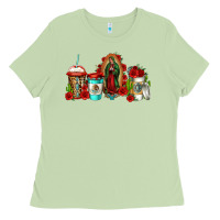 Matcha lady of guadalupe coffee Ladies Tee - Jasminsmagicworld
