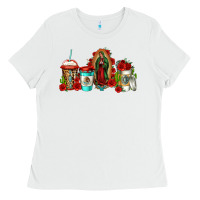 White lady of guadalupe coffee Ladies Tee - Jasminsmagicworld