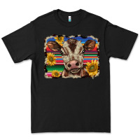 Black western background baby calf Premium Tee - BarkalooDesign