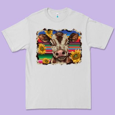Western Background Baby Calf Premium Tee Designed By Barkaloodesign