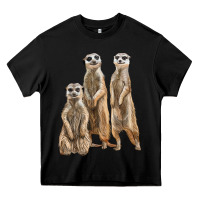 Black 3 meerkat Heavy Core Tee - LillyAllenDesigns