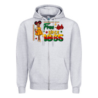 Heather Grey free ish since 1865 black girl peekaboo juneteenth Zipper Hoodie - CowGirlArtShop