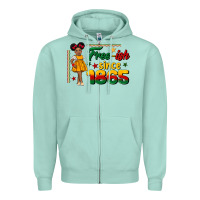 Seafoam free ish since 1865 black girl peekaboo juneteenth Zipper Hoodie - CowGirlArtShop