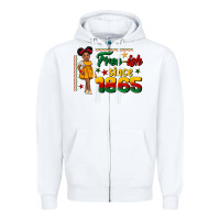 White free ish since 1865 black girl peekaboo juneteenth Zipper Hoodie - CowGirlArtShop