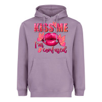 Lavender Kiss me i'm so confused Valentine's Day Heavyweight Hoodie - FaDigitalArtStudio