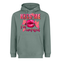 Sage Kiss me i'm so confused Valentine's Day Heavyweight Hoodie - FaDigitalArtStudio