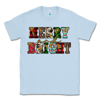 Dusty Blue merry and bright Classic Tee - JahusDesignShop