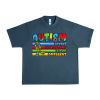 Midnight Navy autism accept understand love different Urban Heavy Tee - JahusDesignShop