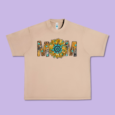 Western Mom With Gemstone And Sunflower Urban Heavy Tee Designed By Bundleandbundleshop