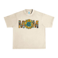 Sandshell Western Mom With Gemstone And Sunflower Urban Heavy Tee - BundleAndBundleShop