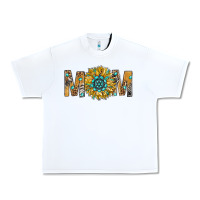 White Western Mom With Gemstone And Sunflower Urban Heavy Tee - BundleAndBundleShop