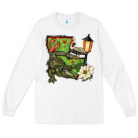 White louisiana state Long Sleeve Tee - BarkalooDesign