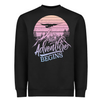 Black The Adventure Begins Heavyweight Sweatshirt - Bettercallsaul