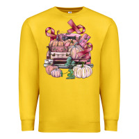 Lemon Breast Cancer truck with pumpkins Premium Sweatshirt - FaDigitalArtStudio
