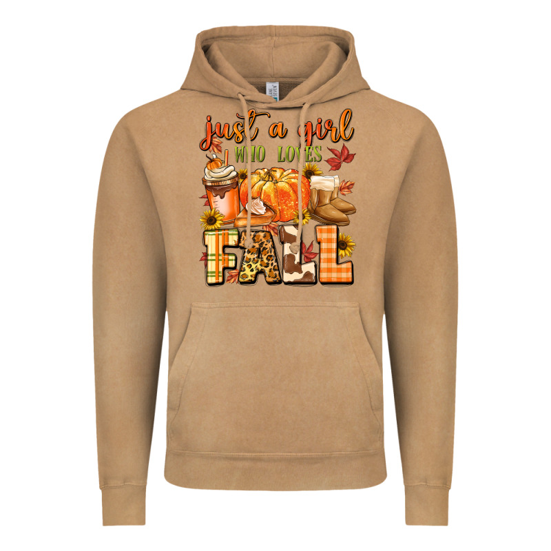 Just A Girl Who Loves Fall Vintage Hoodie by MaliasSmallBusiness | Teevron