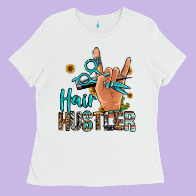 Hair Hustler Ladies Tee Designed By Jasminsmagicworld