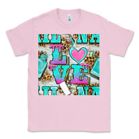 Bubblegum Pink love nail and polish with leopard seamless pattern bbs Classic Tee - BundleAndBundleShop