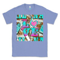 Colony Blue love nail and polish with leopard seamless pattern bbs Classic Tee - BundleAndBundleShop