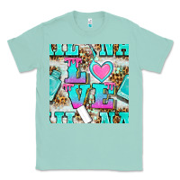 Seafoam love nail and polish with leopard seamless pattern bbs Classic Tee - BundleAndBundleShop