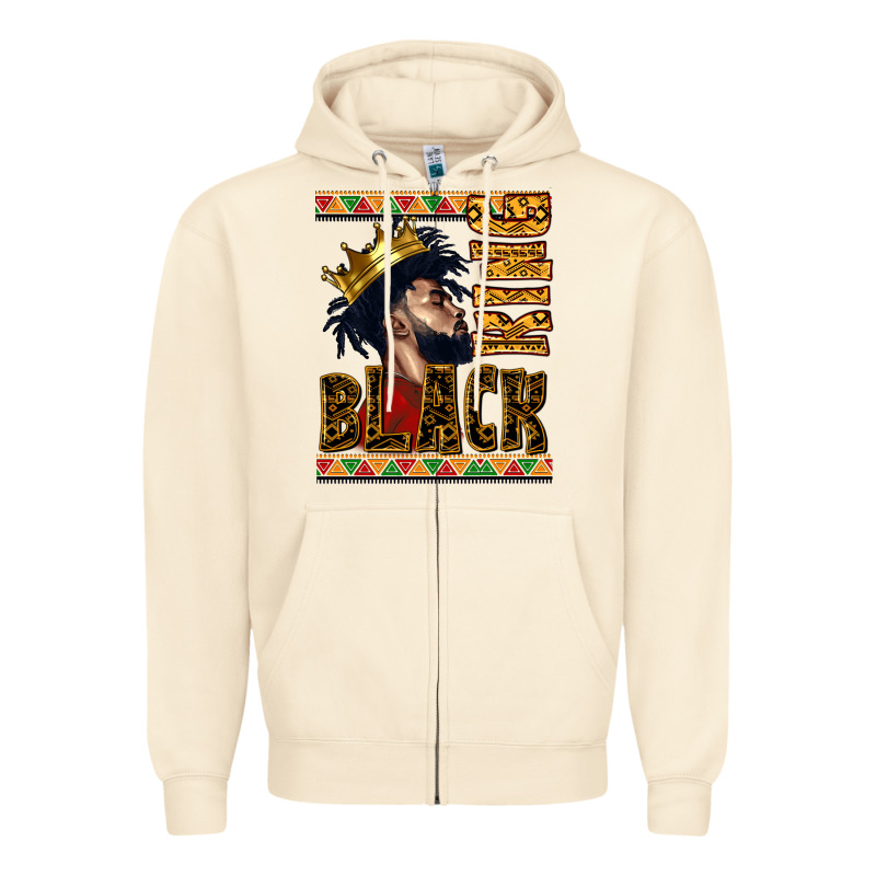 Black King Zipper Hoodie by CowGirlArtShop | Teevron