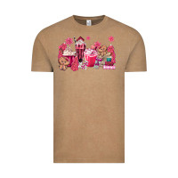 Vintage Coffee pink gingerbread coffee Vintage Tee - MaliasSmallBusiness