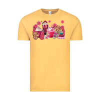 Vintage Mustard pink gingerbread coffee Vintage Tee - MaliasSmallBusiness