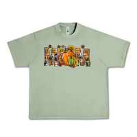 Oil Green Western Mom With Pumpkins Urban Heavy Tee - BundleAndBundleShop