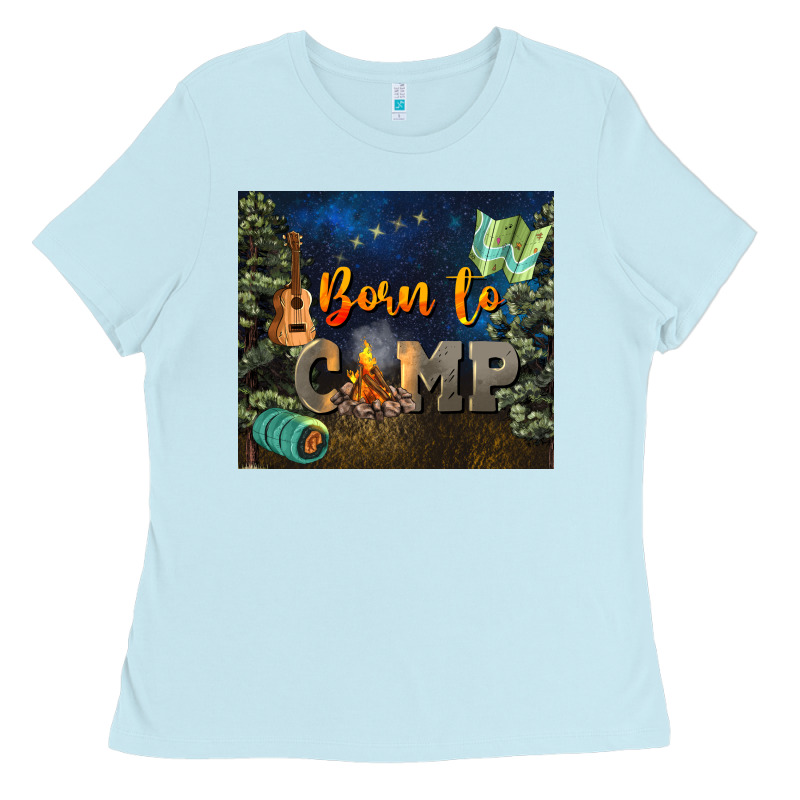 Born To Camp Ladies Tee by NancyCooperArtShop | Teevron