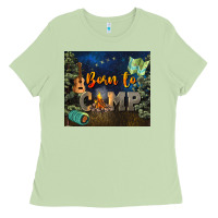 Matcha born to camp Ladies Tee - NancyCooperArtShop